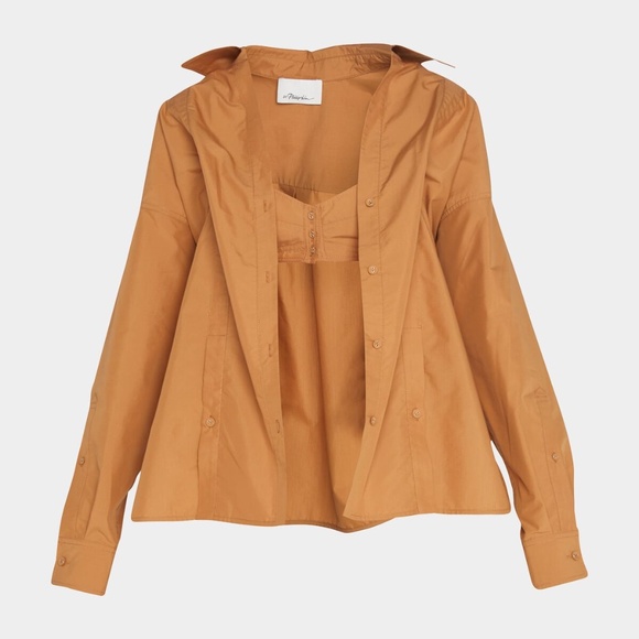 3.1 PHILLIP LIM Bra-Detail Oversized Poplin Shirt US4 - Picture 3 of 13